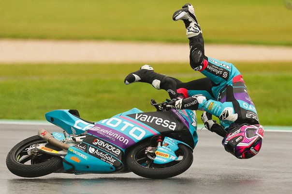 Joel Esteban Spain crashes Australian Moto GP Qualifying Phillip Island 2024