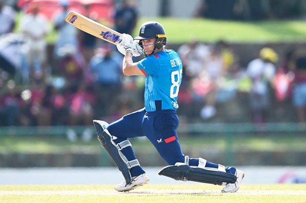 Jacob Bethell England bats v West Indies ODI Antigua 2024