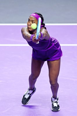 Coco Gauff USA v Qinwen Zheng China WTA Finals Riyadh 2024