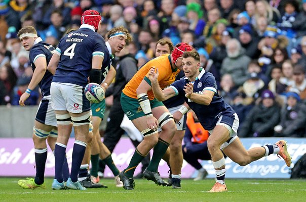 Ben White Scotland passes v Australia Autumn Nations Series Murrayfield 2024