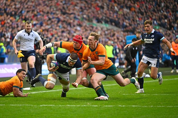 Josh Bayliss Scotland scores v Australia Autumn Nations Series Murrayfield 2024