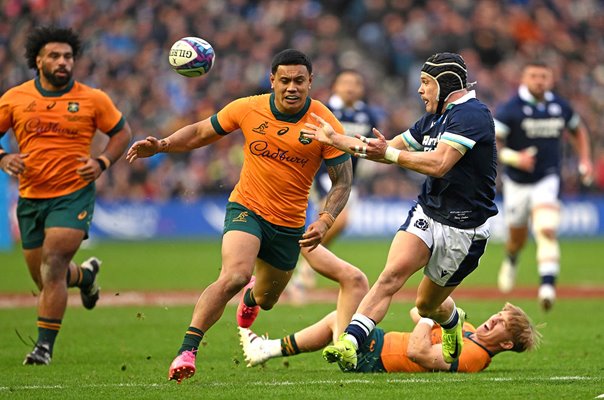 Darcy Graham Scotland passes v Australia Autumn Nations Series Murrayfield 2024