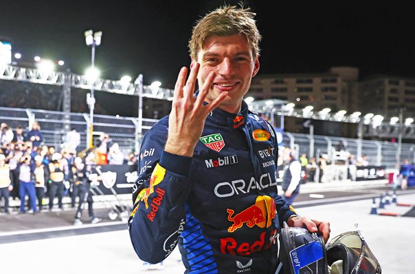 Max Verstappen Netherlands celebrates 4th World Drivers Title Las Vegas 2024