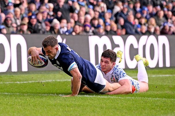 Ben White Scotland scores v Italy Murrayfield Edinburgh Six Nations 2025