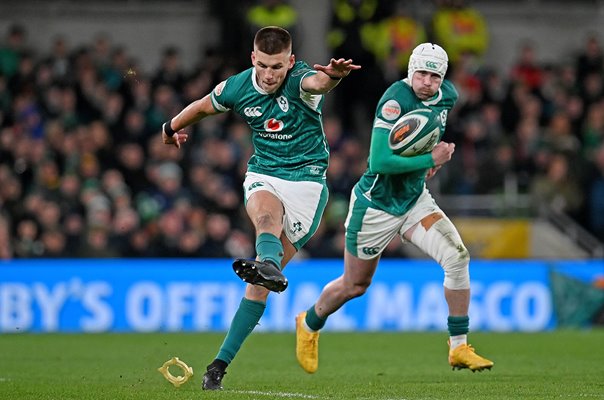 Sam Prendergast Ireland kicks v England Dublin Six Nations 2025