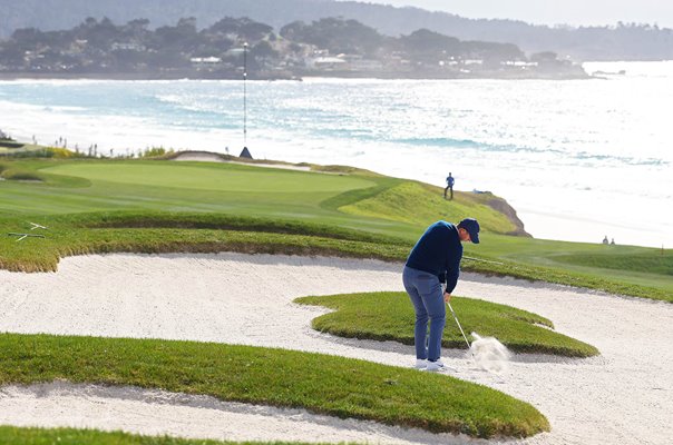 Rory McIlroy fairway bunker 10th hole Final Round Pebble Beach Pro-Am 2025