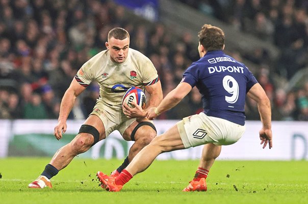 Ben Earl England v Antoine Dupont France Twickenham Six Nations 2025