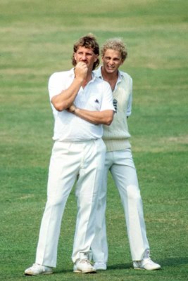 Ian Botham and David Gower England v Pakistan Lord's Test 1982