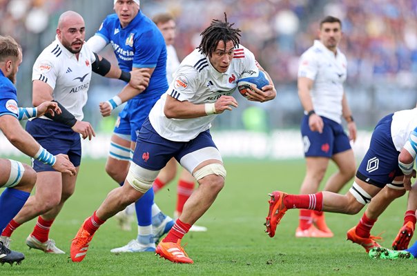 Mickael Guillard France scores v Italy Rome Six Nations 2025