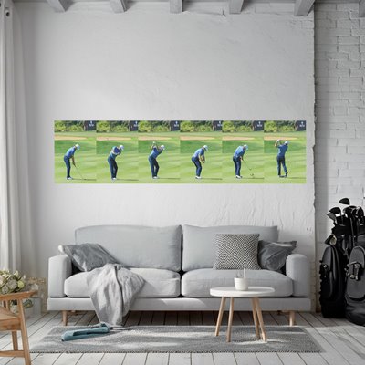 Jordan Spieth Six Stage Swing Sequence Standard View Wall Sticker
