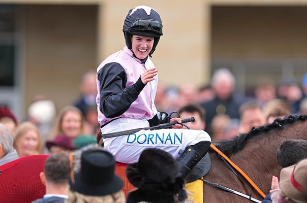 Rachael Blackmore on Air of Entitlement Ryanair Mares' Novices' Hurdle Cheltenham 2025 