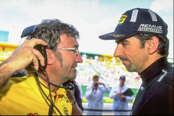 Damon Hill talks to Eddie Jordan Australian Grand Prix Melbourne 1999