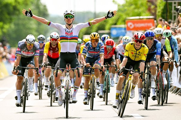 Tadej Pogacar Slovenia wins Stage 1 Criterium du Dauphine 2025