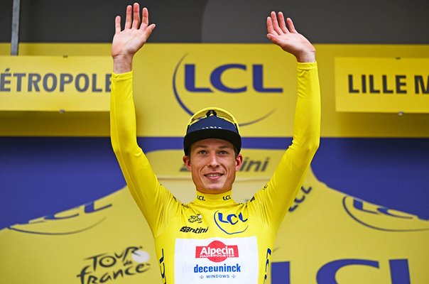 Jasper Philipsen Belgium Yellow Jersey Stage 1 Tour de France 2025