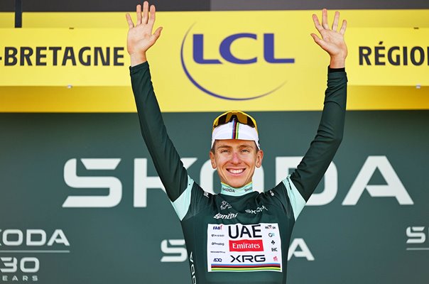 Tadej Pogacar Slovenia Green Jersey Stage 7 Tour de France 2025