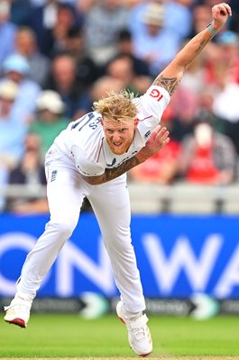 Ben Stokes England bowls v India 4th Test Match Old Trafford 2025