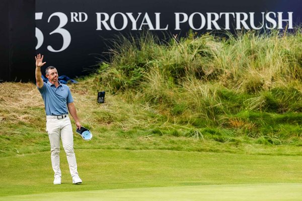 Rory McIlroy Northern Ireland 18th green after final round Open Royal Portrush 2025