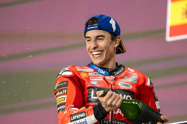 Marc Marquez Spain & Ducati celebrates Qatar Moto GP 2025