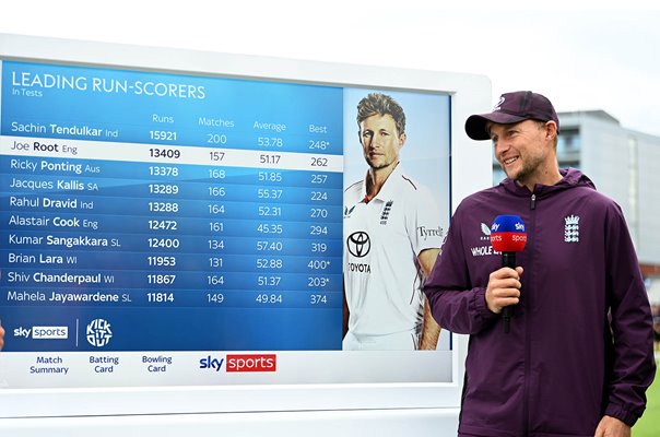 Joe Root England 2nd all-time leading Test run scorer 4th Test v India Old Trafford 2025