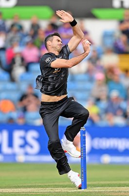 James Anderson Manchester Originals bowls v Northern Superchargers The Hundred 2025