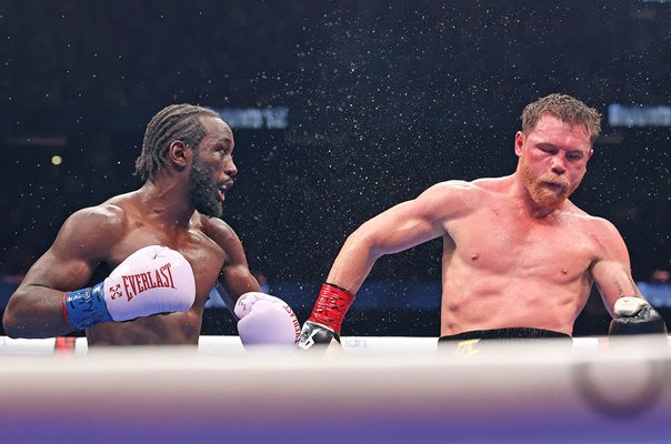 Terence Crawford USA punches Canelo Alvarez Mexico Las Vegas 2025