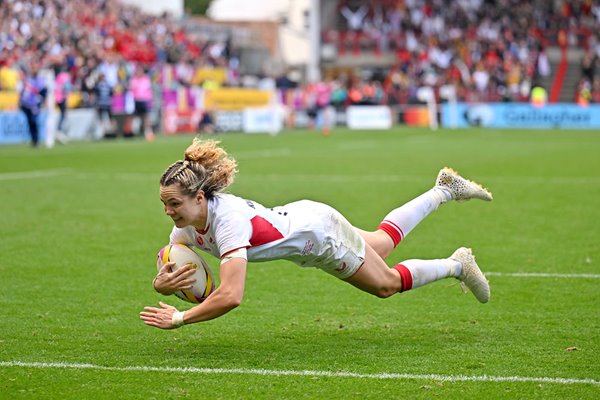 Ellie Kildunne England scores 2nd try v France Semi Final Women's Rugby World Cup 2025