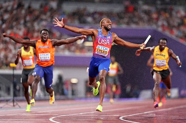 Noah Lyles USA 4x100 Metres Relay World Athletics Championships Tokyo 2025