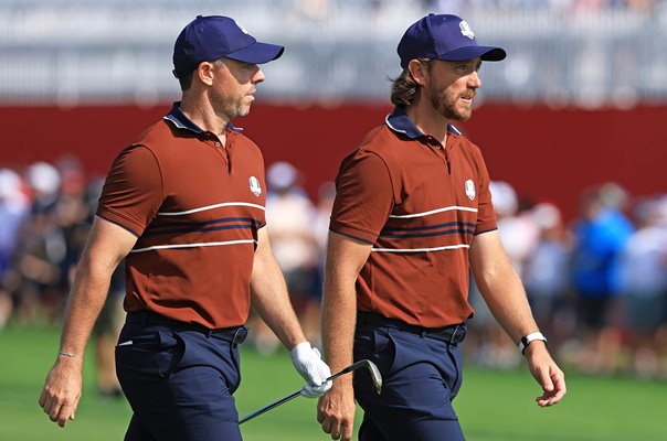 Rory McIlroy Europe & Tommy Fleetwood Saturday Morning Foursomes Ryder Cup 2025