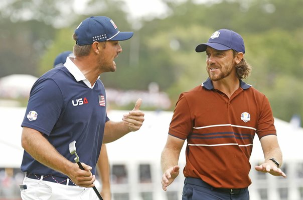 Tommy Fleetwood Europe v Bryson DeChambeau USA Day 2 Fourballs Ryder Cup 2025