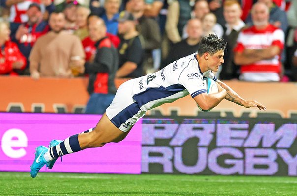 Louis Rees-Zammit Bristol Bears scores v Gloucester PREM Rugby Cup 2025