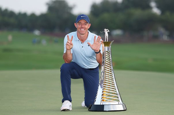 Rory McIlroy celebrates 7th Race to Dubai Title World Tour Championship 2025