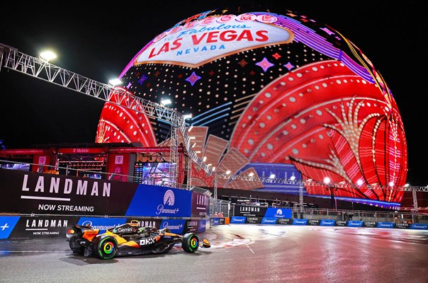 Lando Norris Great Britain driving McLaren Las Vegas Grand Prix 2025
