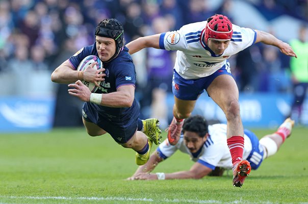 Darcy Graham Scotland scores v France Murrayfield Six Nations 2026