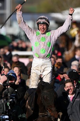 Paul Townend celebrates on Gaelic Warrior Cheltenham Gold Cup 2026