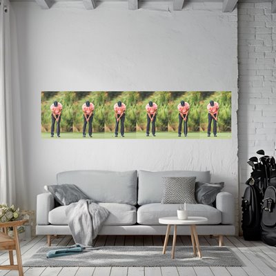 Tiger Woods 6 Stage Putt Sequence Collage Presentation Wall Sticker
