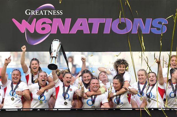 England celebrate Women's Guinness Six Nations Grand Slam Bordeaux 2026