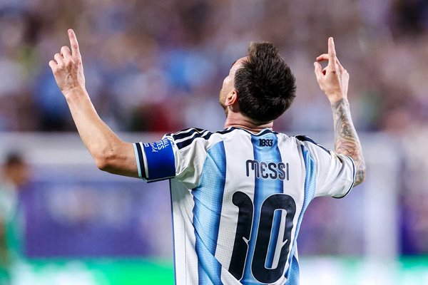 Lionel Messi Argentina celebrates v Algeria Kansas World Cup 2026