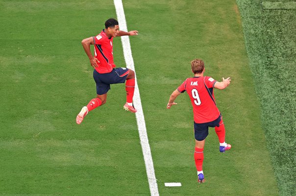 Jude Bellingham joins Harry Kane trademark celebration England v Panama World Cup 2026