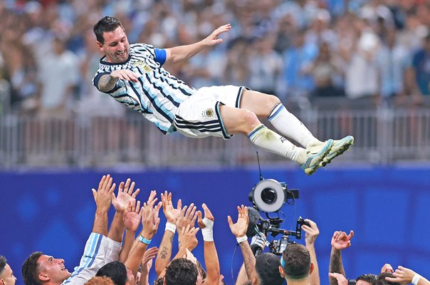 Lionel Messi Argentina celebrates win v Egypt Last 16 World Cup 2026