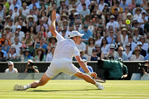 Arthur Fery Great Britain in control v Flavio Cobolli Italy Wimbledon 2026