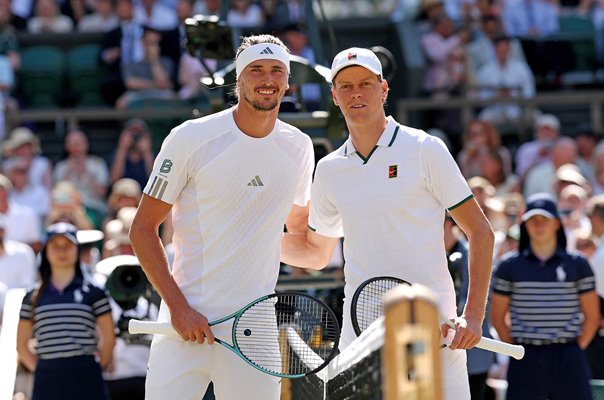 Jannik Sinner Italy v Alexander Zverev Germany Wimbledon Finalists 2026