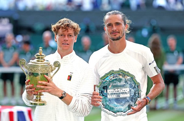 Winner Jannik Sinner Italy & runner up Alexander Zverev Germany Wimbledon Final 2026