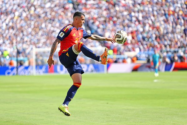 Pedro Porro Spain in control v Argentina World Cup Final 2026