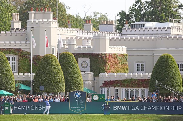 JJ Spaun USA 1st tee Day 4 PGA Championship Wentworth 2026