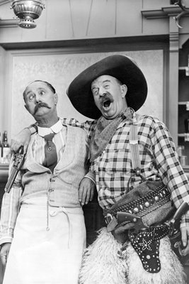 Ben Turpin in a cowboy scene