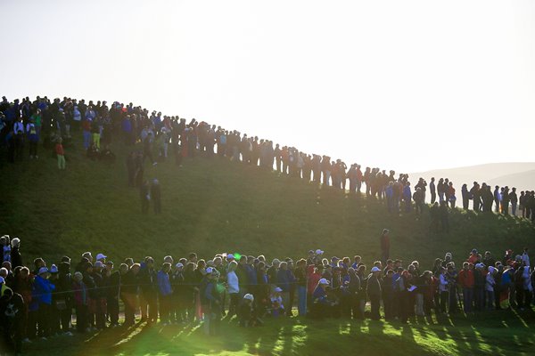 Specators line the course Ryder Cup 2014 Gleneagles